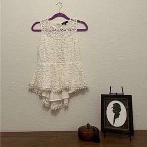 Sheer White Lace Top